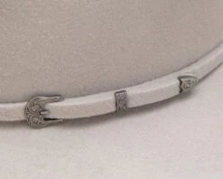 Sombrero Vaquero Americano Copa Alta Fieltro De Lana Natural Color Claro