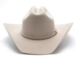 Sombrero Vaquero Americano Copa Alta Fieltro De Lana Natural Color Claro -Oeste Vaqueros Tienda T71010277 frente