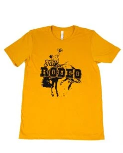 Camiseta Manga Corta Rodeo Unisex Color Amarillo