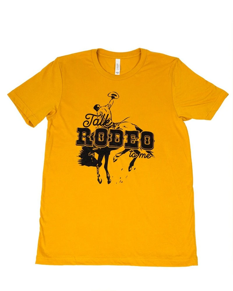 Camiseta Manga Corta Rodeo Unisex Color Amarillo