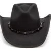 Sombrero Vaquero De Rancho Paño Negro Y Ala Doblada Para Hombre