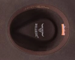 Sombrero Western Clásico Fieltro Marrón Duro Copa Pinch -Oeste Vaqueros Tienda Thunderbird Brown 3