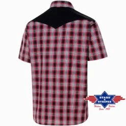 Camisa Vaquera Estilo Vintage Manga Corta Para Hombre Stars & Stripes